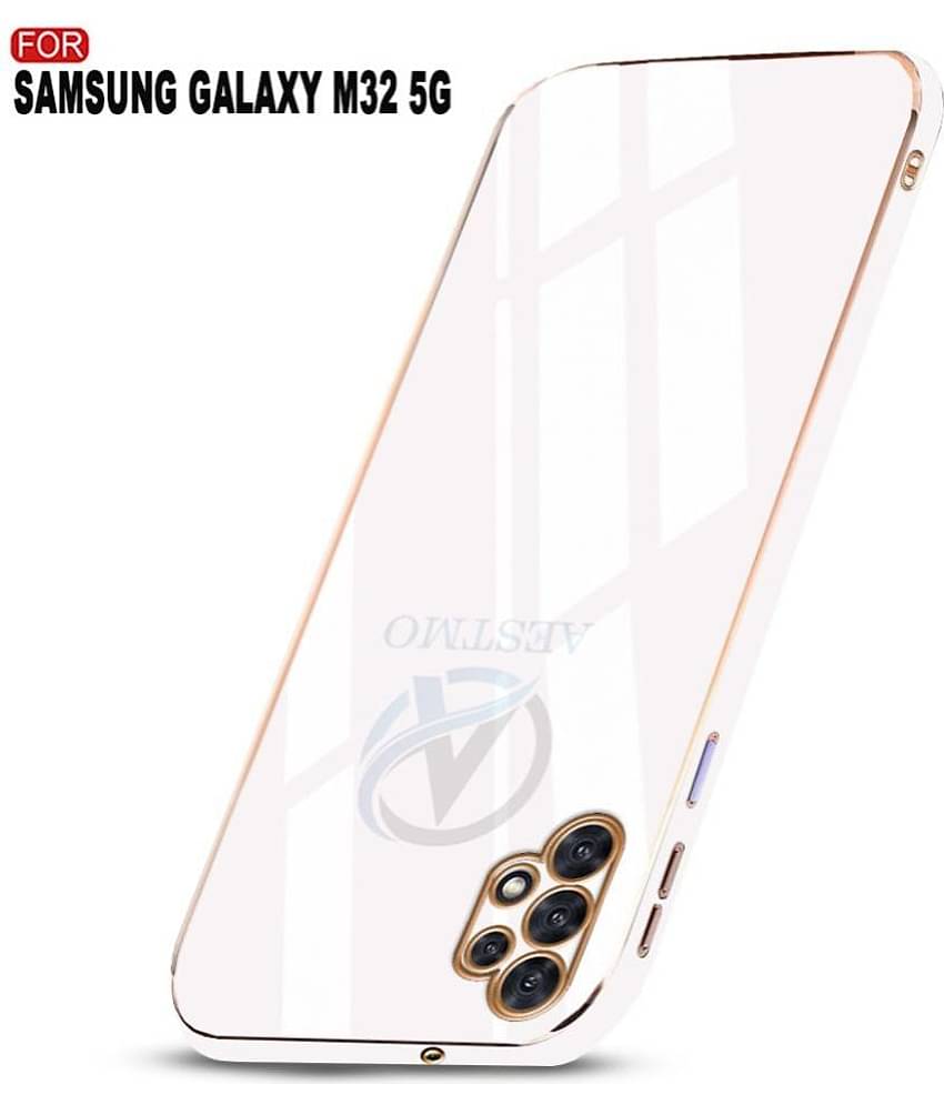 AESTMO - White Polycarbonate Plain Cases Compatible For Samsung galaxy M32 5G ( Pack of 1 )