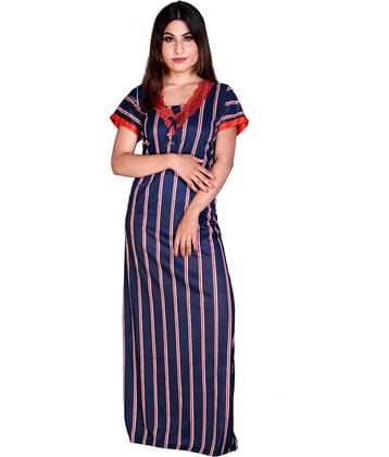 Apratim Satin Nighty & Night Gowns - Blue