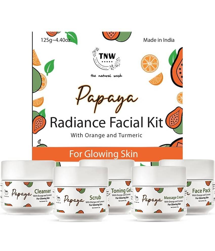 TNW - The Natural Wash Papaya Facial Kit With Papaya And Jojoba Oil, 125G