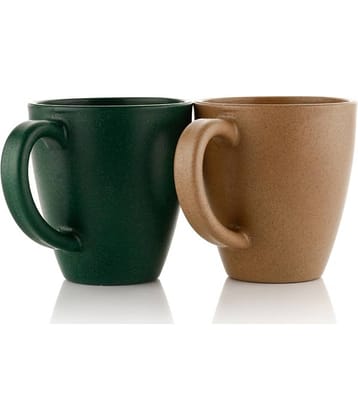 iview kitchenware Milk/Tea/Coffee Mug Solid Plastic Coffee Cup 350 ml ( Pack of 2 )