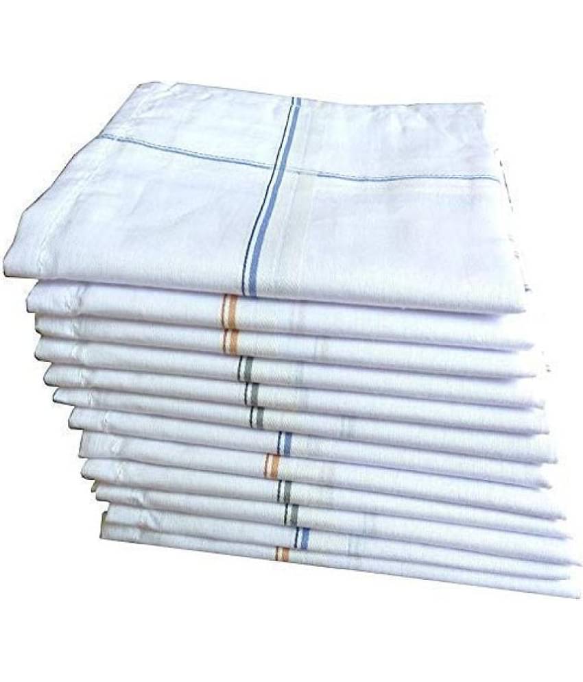 Men and Boys 100% Cotton Handkerchief Set of 12 PCs_size: 44×44 cm