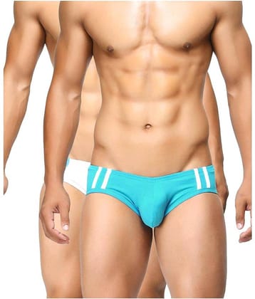 BASIICS By La Intimo Pack of 2 Cotton Briefs For Men's ( Multi )