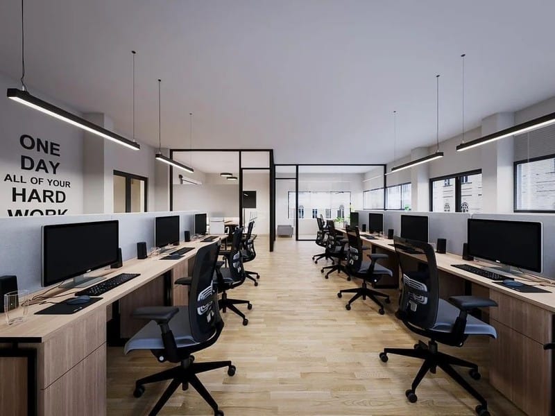 Wooden 8 Seater Modular Office Computer Workstation