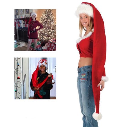 Long Velvet Christmas Santa Hat Long Velvet Christmas Santa Hat