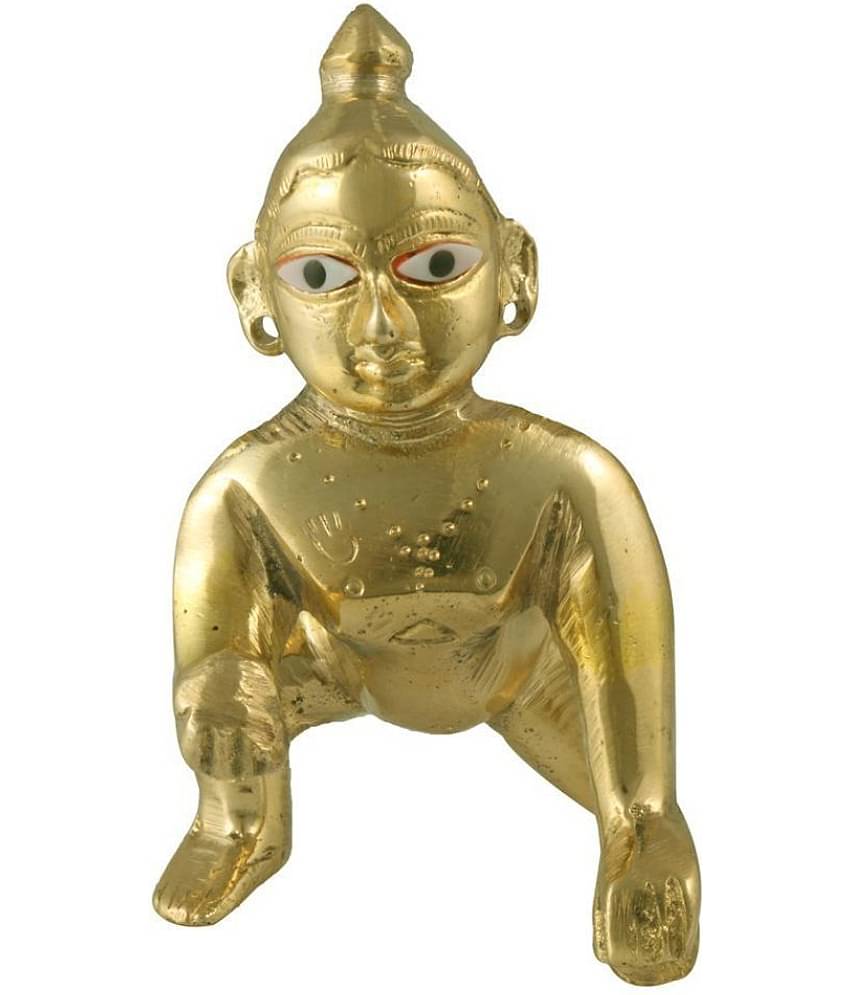 Mahakal Handicraft Laddu Gopal Brass Idol