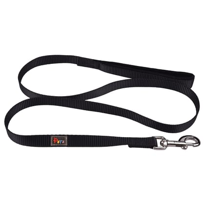 Petz Pure Nylon Padded Leash 1.25 inch Black 25mm