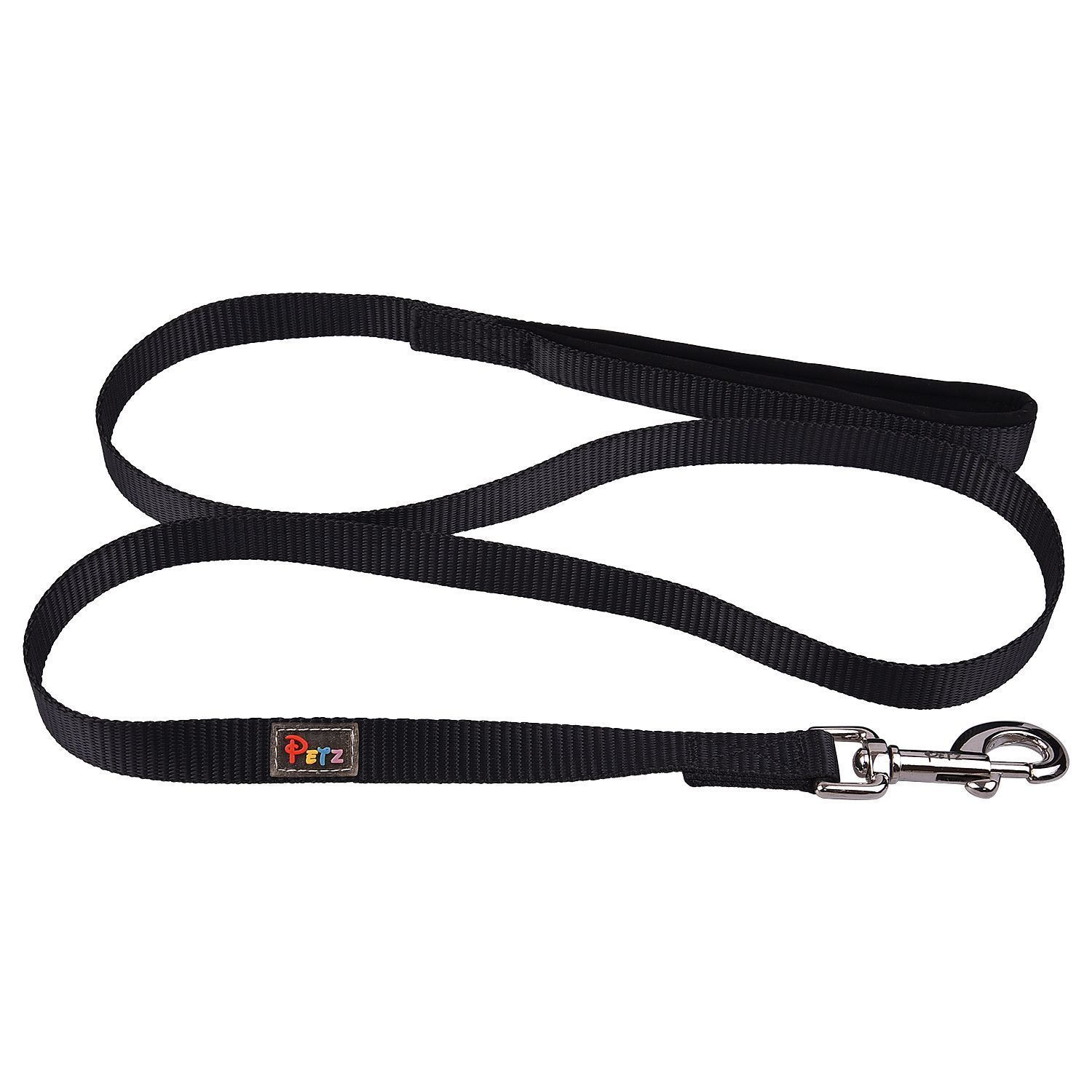 Petz Pure Nylon Padded Leash 1.25 inch Black 25mm