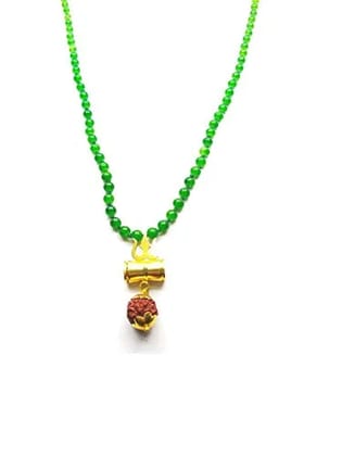 Lord Shiv Shakti 5 Mukhi Shiv Trishul Damru with Green Hakik Agate 108 Beads Mala Lord Shiv Shakti 5 Mukhi Shiv Trishul Damru with Green Hakik Agate 108 Beads Mala