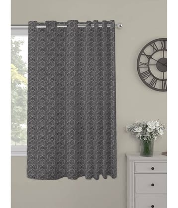Oasis Hometex Abstract Room Darkening Eyelet Curtain 5 ft ( Pack of 1 ) - Multicolor