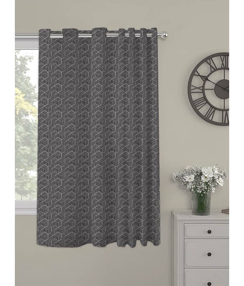 Oasis Hometex Abstract Room Darkening Eyelet Curtain 5 ft ( Pack of 1 ) - Multicolor