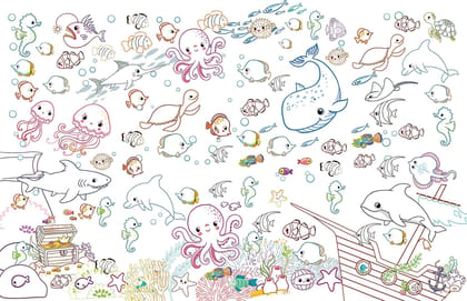 Pop-Out under the Ocean- With 3D Models Colouring and Stickers [Paperback] Dreamland Publications
