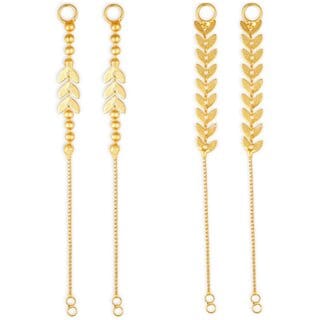 1gram gold Plated Kanchain Ear chain earcuff Ear to Ear Combo for Women & Girls