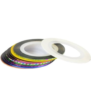 Looks United Baoiishi 10 Mix Color Nail Art Striping Rolls (Pack Of 10)