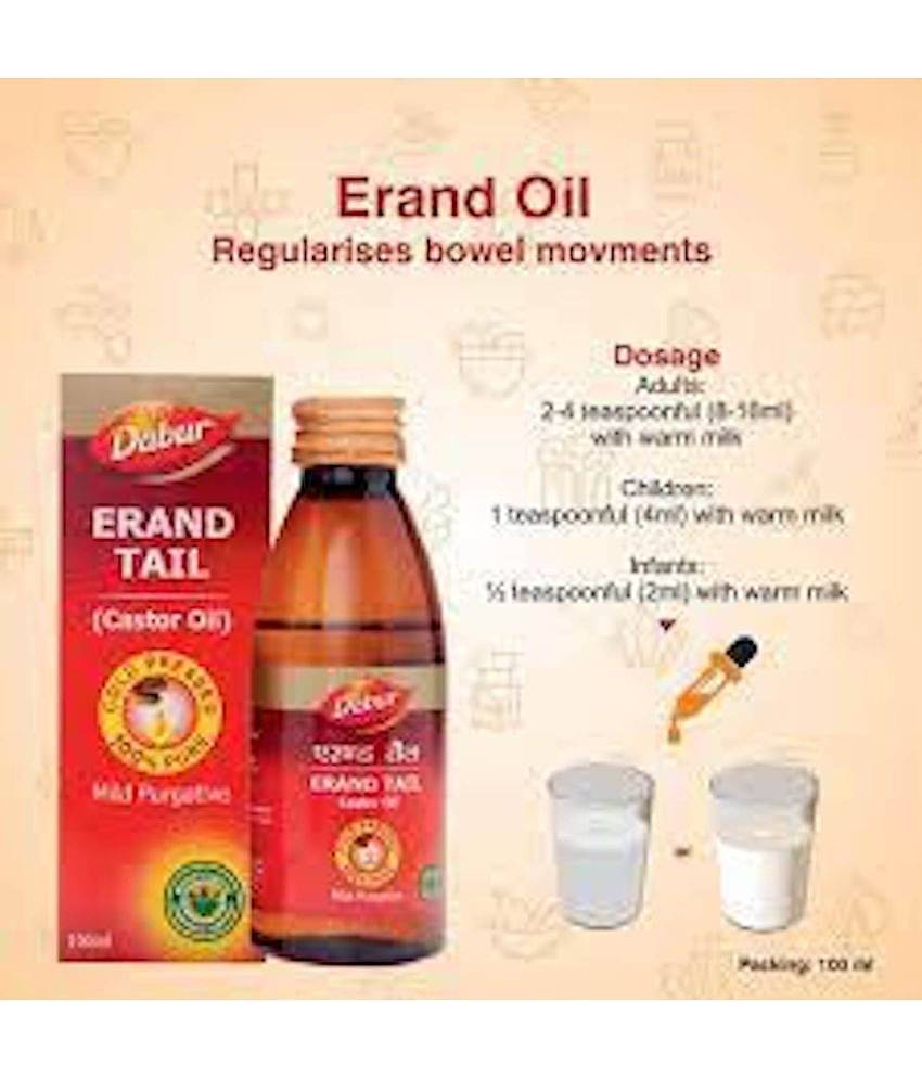 Dabur DABUR ERAND OIL100 ML ( PACK OF 4)