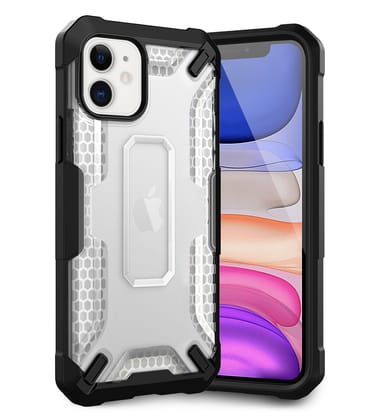 Drop Defense Pro Series Translucent Bumper Back Cover for Apple iPhone 11 6.1 inch, Ice White