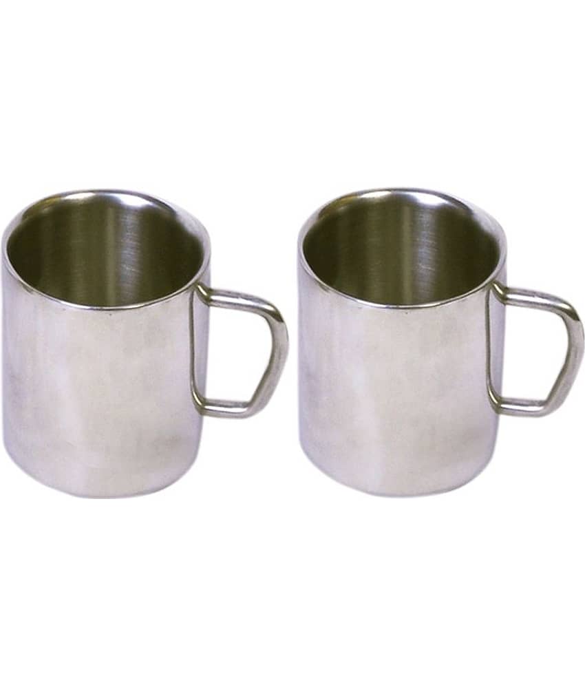 Dynore Steel Small Sober cup Tea Cup 2 Pcs 180 ml