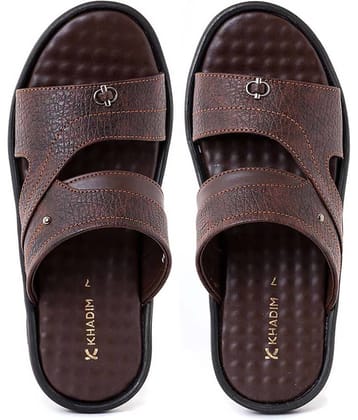 KHADIM - Brown Men's Floater Sandals