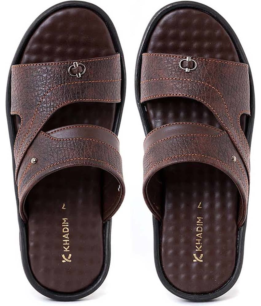 KHADIM - Brown Men's Floater Sandals