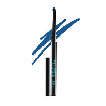 Lakme Eyeconic Kajal, Matte Waterproof Kohl, Smudgeproof Kajal Pencil that lasts 24 Hrs, Midnight Blue, 0.35g Lakme Eyeconic Kajal, Matte Waterproof Kohl, Smudgeproof Kajal Pencil that lasts 24 Hrs, Midnight Blue, 0.35g - Blue / 0.35 g (Pack of 1)
