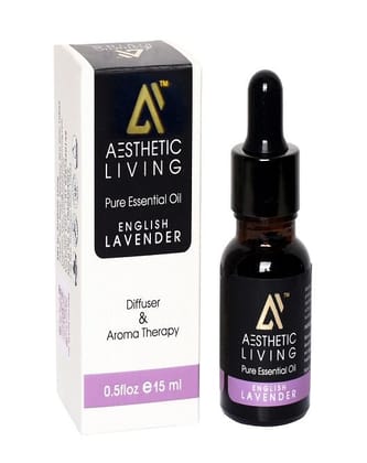 Aesthetic Living Pure English Lavender Essential Oil, 15 ml