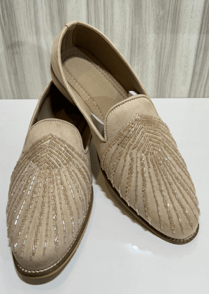 LIGHT GOLDEN SUEDE CUTDANA SHOES FOR MEN-6