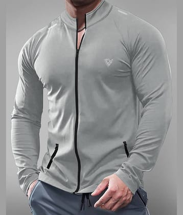 Eyebogler Polyester Men's Windcheater Jacket - Silver ( Pack of 1 )