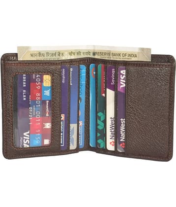 DUO DUFFEL Slim Faux Brown Leather Cash Card Holder
