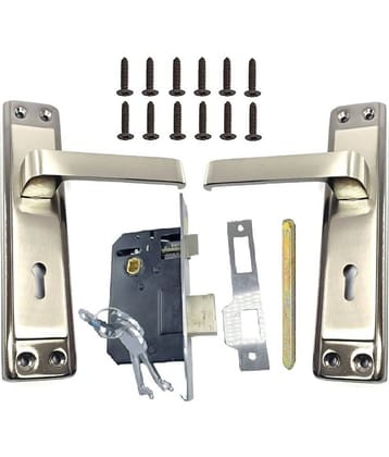 Onmax Heavy Mortise Lockbody and Steel 7 inches KY Mortise handle set with Satin Black finish