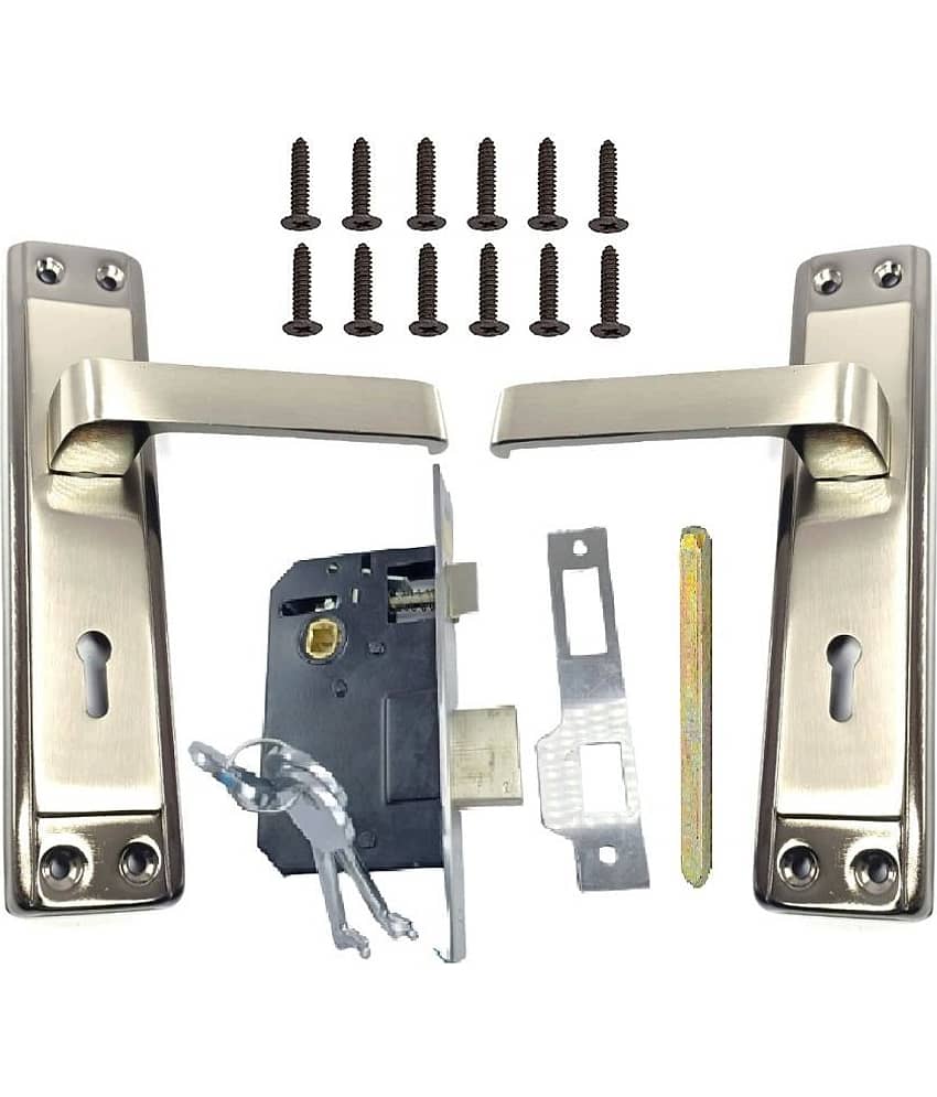Onmax Heavy Mortise Lockbody and Steel 7 inches KY Mortise handle set with Satin Black finish