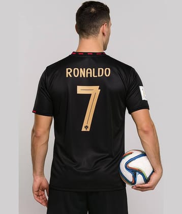 JOVO Black Polyester Regular Fit Men's Jersey ( Pack of 1 )