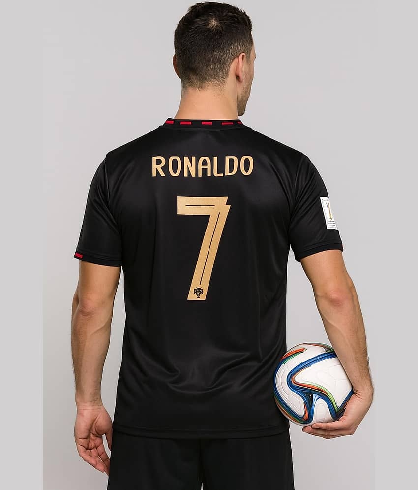 JOVO Black Polyester Regular Fit Men's Jersey ( Pack of 1 )