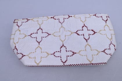 Handwoven Taat Fabric Utility Pouch (Tode Bag) with Zip Closure Handwoven Taat Fabric Utility Pouch (Tode Bag) with Zip Closure