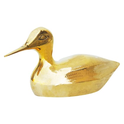 Brass Showpiece Duck Pair Statue (ANMAS095)