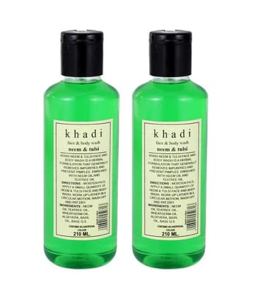 Khadi Neem & Tulsi Body & Face  Wash  (Twin Pack) 210Ml