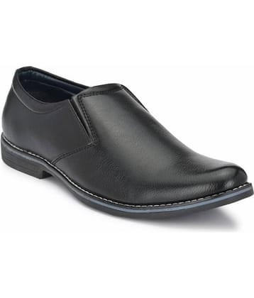 Leeport Slip On Artificial Leather Black Formal Shoes