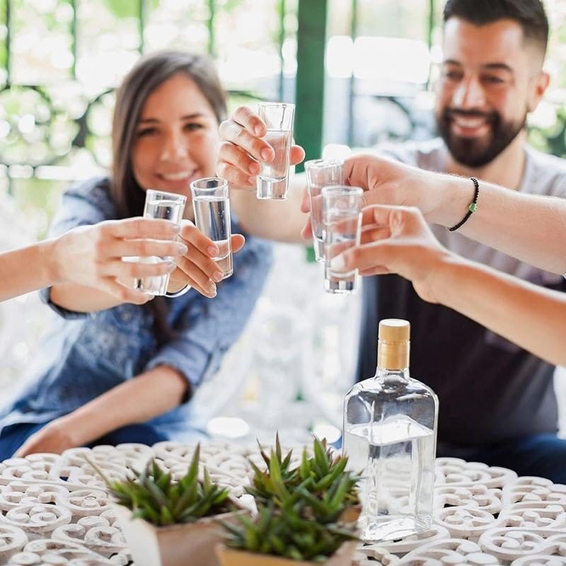 Premium Crystal Juice and Water Glasses | 220 ML | Set of 6 | Long Elegant Drinking Tumbler | Stylish Round Highball Glass for Cocktails, Mocktail |