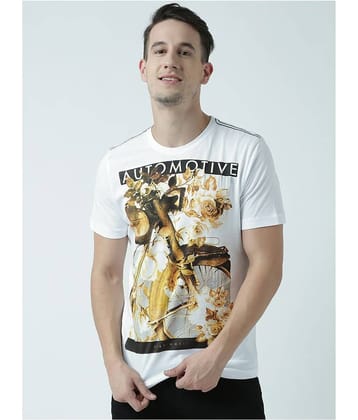 Huetrap Pack of 1 Cotton Regular Fit Men's T-Shirt ( White )