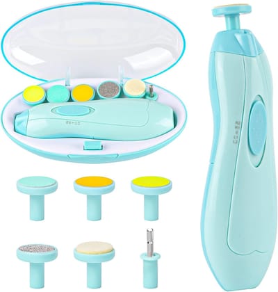 JONTUS Baby Nail Trimmer Electric,Baby Nail Clippers, 6 in 1 Baby Nail File,Nail File Baby Grooming Kit Manicure Set for Toddler or Adults (BLUE) JONTUS Baby Nail Trimmer Electric,Baby Nail Clippers, 6 in 1 Baby Nail File,Nail File Baby Grooming Kit Mani