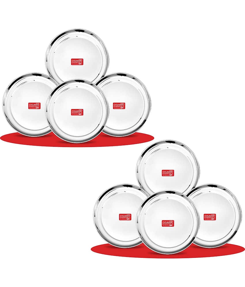 Classic Essentials 8 Pcs Stainless Steel Silver Full Plate