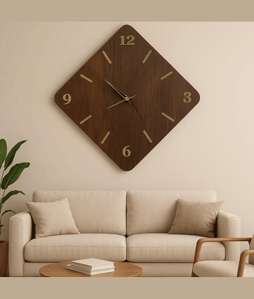 SKYVILLA Rectangular Analog Wall Clock