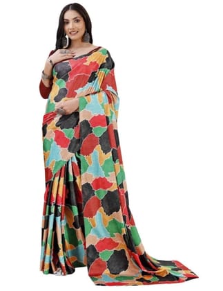 Women's Crepe Digital Print Saree With Unstitched Blouse 5.5Mtr (Red)-PID54622 Women's Crepe Digital Print Saree With Unstitched Blouse 5.5Mtr (Red)-PID54622