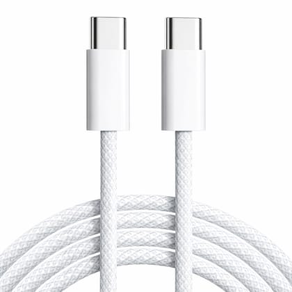 240W USB C to USB C Cable for Apple MacBook, iPhone, iPad | Fast Charging Power Delivery, Type-C PD Cable Compatible with MacBook Pro, iPhone 15, iPad Pro | 1m Durable Braided Cable