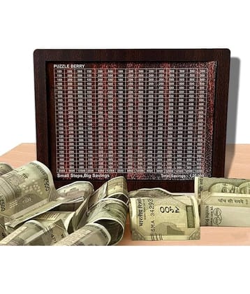 swipe n see Wood Brown Piggy Bank ( Pack of 1 )