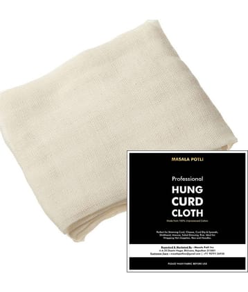 Professional Cotton - MUSLIN Cloth For Paneer & Creamy Hung Curd (100 Cm x 100 Cm)