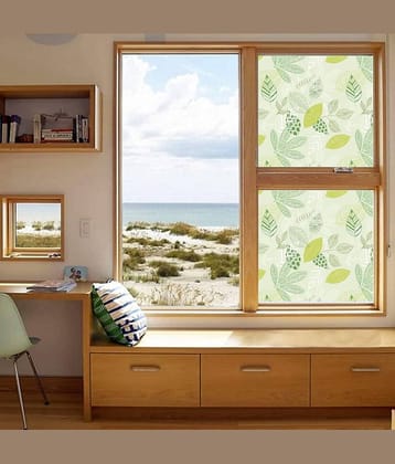 Asmi Collection Printed Leaves Privacy Frosted Film Window Sticker ( 120 x 60 cms )