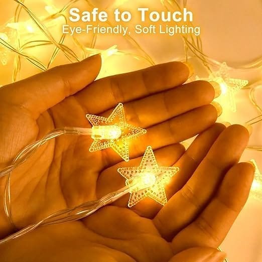 Mini Star Fairy String Lights β 14 LED, 3 Meter, Warm White Decorative LED Lights for Bedroom, Home, Garden, Diwali, Christmas, Wedding & Party Decoration