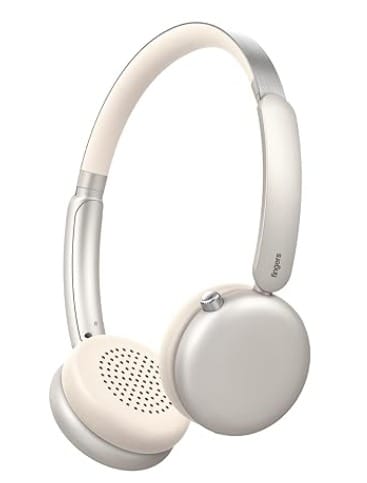 INGERS 3D-Trance ANC Wireless Headphones (52 dB Deep Active Noise Cancellation, 360 Spatial Sound, 120 Hrs Playtime, 40ms Low Latency, Multi-Point Pairing, Premium Zip Case Bundled), Pearly Gold