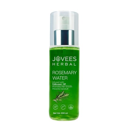 Jovees Herbal Rosemary Water Hair Growth Spray with Follicusan DP (200ml) | Mist Spray for Hair Fall, Strengthens Follicles & Boosts Hair Growth | Adds Shine | Non-Greasy, Lightweight Hair Tonic | For All Hair Types | Reduces Dandruff & Scalp Protection