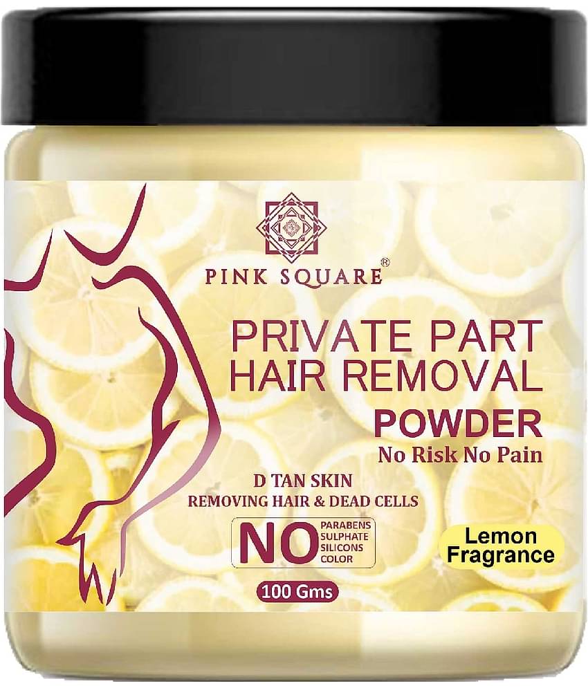 pink square Natural Hair Removal Powder for Men & Women 100 ( Pack of 1 )