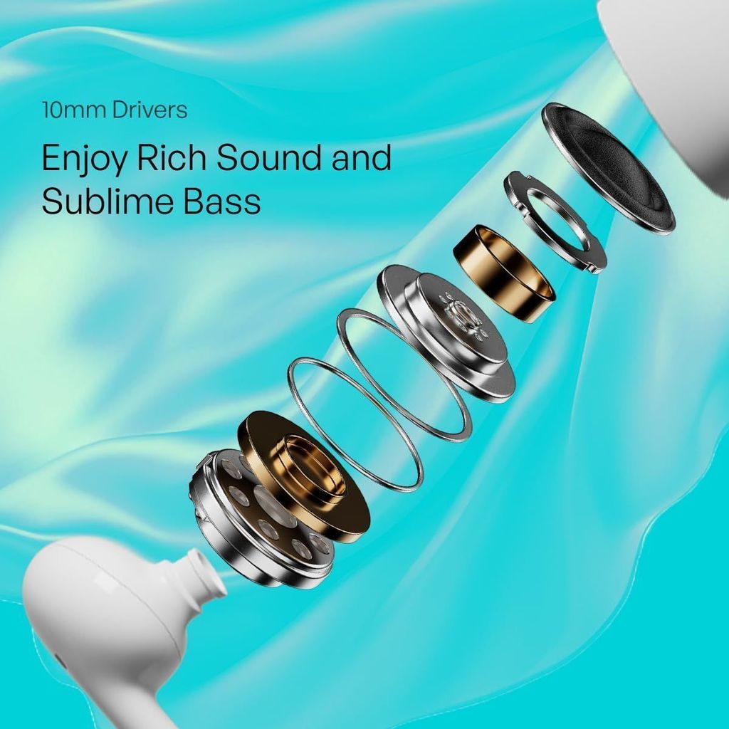 CELLECOR BroPods CB44 TWS with 35 Hours Playtime, ENC, Insta Wake N' Pair, HD Sound, 13mm Driver, Truly Wireless (White)